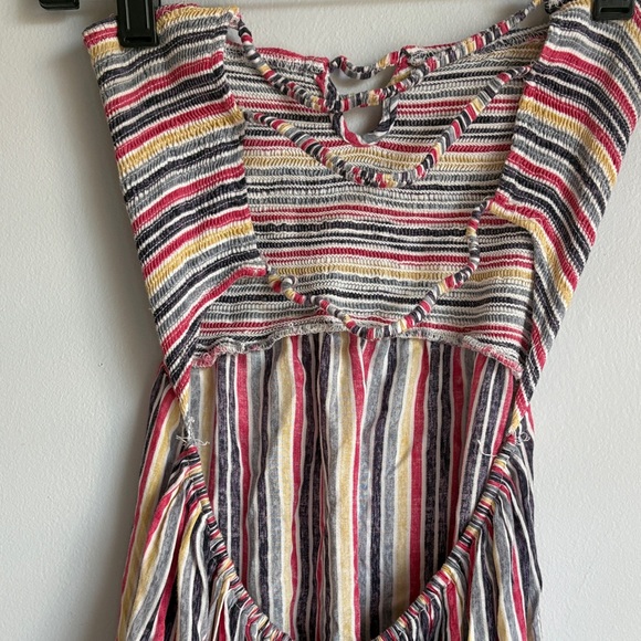 Roxy Strapless Multicolor Striped Maxi Dress - Picture 3 of 4